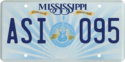 MS license plate ASI095