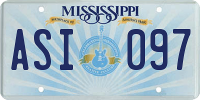 MS license plate ASI097