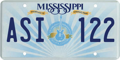 MS license plate ASI122