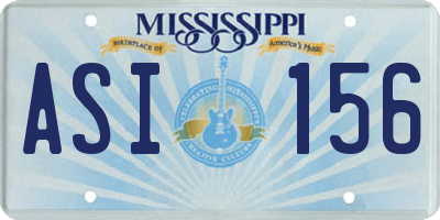 MS license plate ASI156