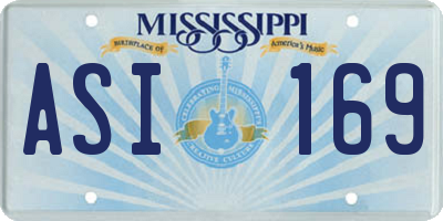 MS license plate ASI169