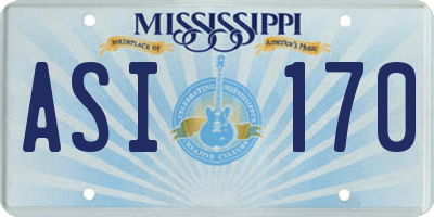 MS license plate ASI170
