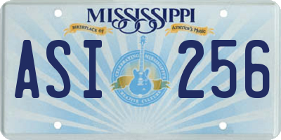 MS license plate ASI256