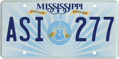 MS license plate ASI277