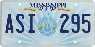 MS license plate ASI295