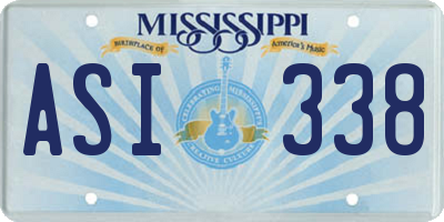 MS license plate ASI338