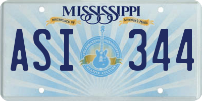 MS license plate ASI344