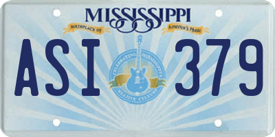MS license plate ASI379