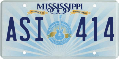 MS license plate ASI414