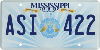 MS license plate ASI422