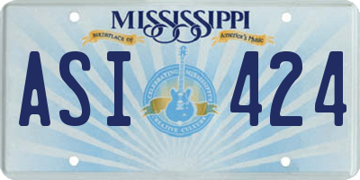 MS license plate ASI424