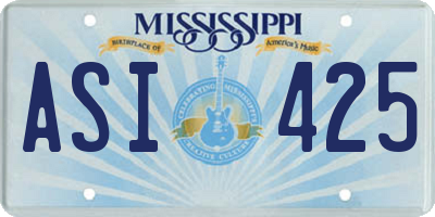 MS license plate ASI425