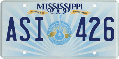 MS license plate ASI426