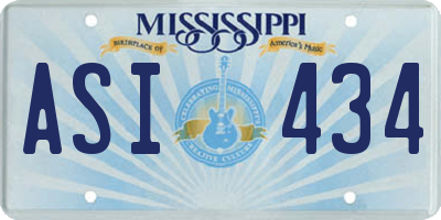MS license plate ASI434