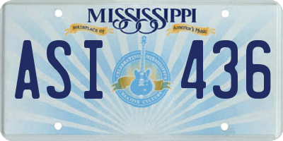 MS license plate ASI436