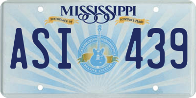 MS license plate ASI439