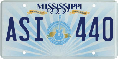 MS license plate ASI440