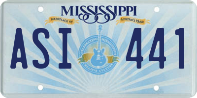 MS license plate ASI441