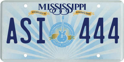 MS license plate ASI444