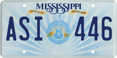 MS license plate ASI446
