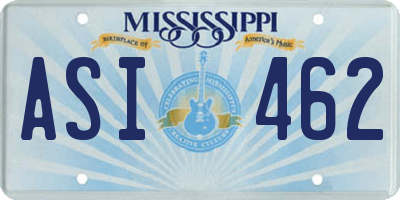 MS license plate ASI462
