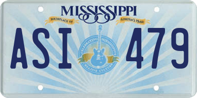 MS license plate ASI479