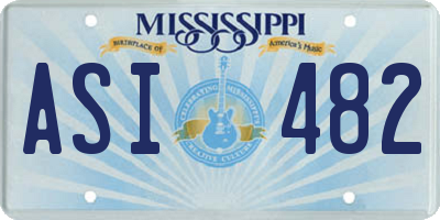 MS license plate ASI482