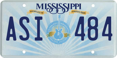 MS license plate ASI484