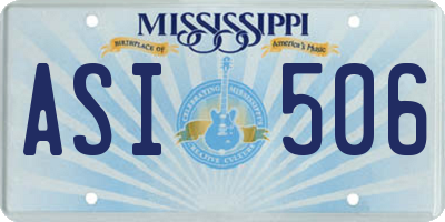 MS license plate ASI506