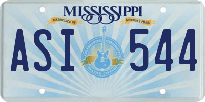 MS license plate ASI544
