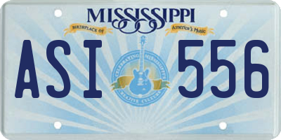 MS license plate ASI556