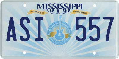 MS license plate ASI557