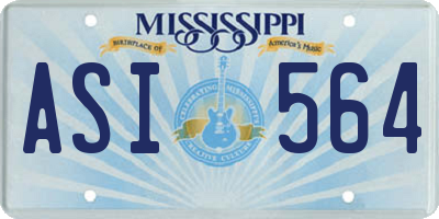 MS license plate ASI564