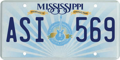 MS license plate ASI569