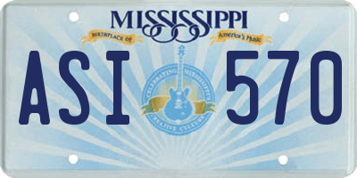 MS license plate ASI570