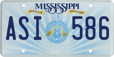 MS license plate ASI586