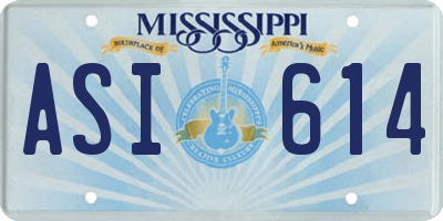 MS license plate ASI614