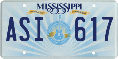 MS license plate ASI617