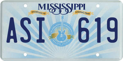 MS license plate ASI619