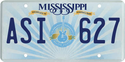 MS license plate ASI627