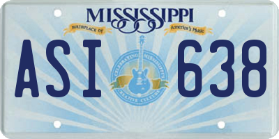 MS license plate ASI638