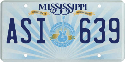 MS license plate ASI639