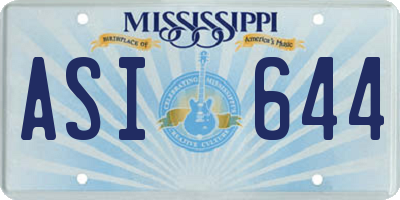 MS license plate ASI644