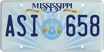 MS license plate ASI658