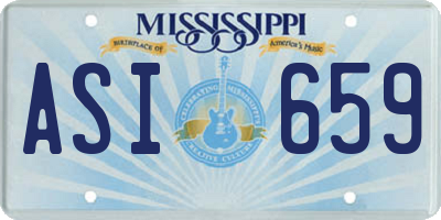 MS license plate ASI659