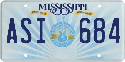 MS license plate ASI684