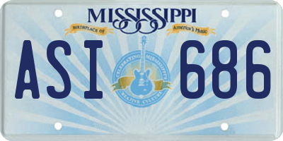 MS license plate ASI686
