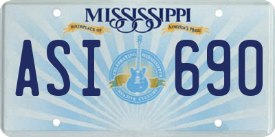 MS license plate ASI690