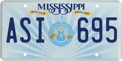 MS license plate ASI695