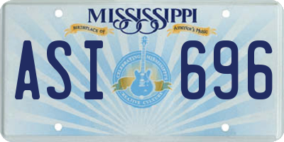 MS license plate ASI696